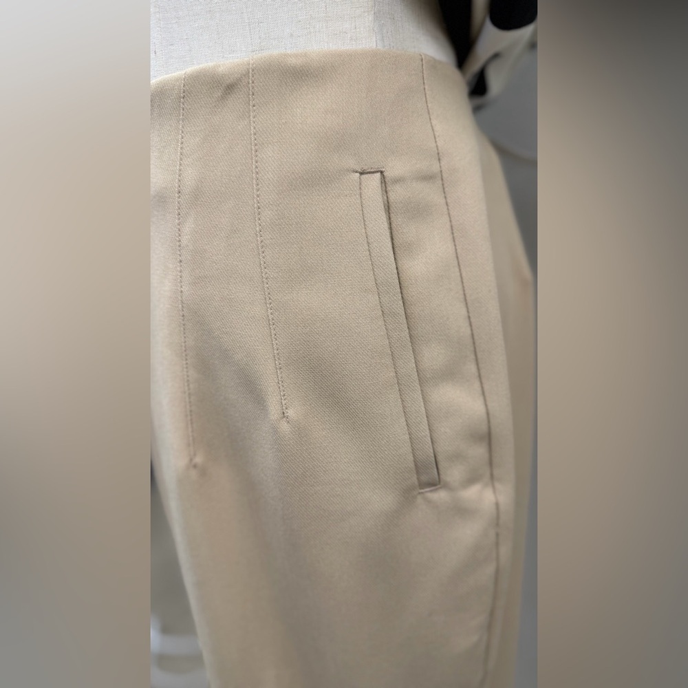 Nine West High Rise Tapered Pants Size 10 Beige NWT Work Office - Picture 4 of 12
